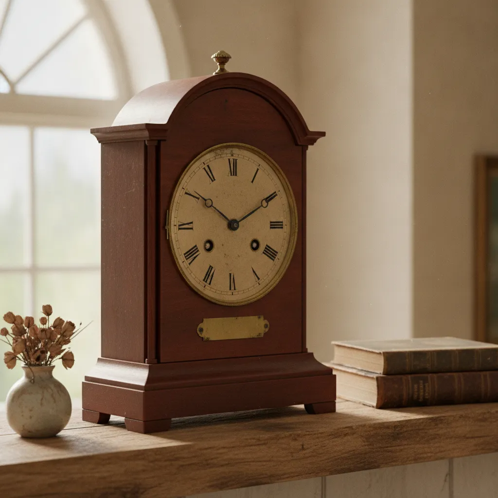 Antique mahogany mantel clock