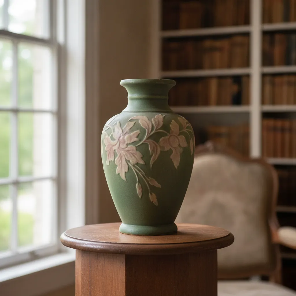 Art pottery vase with matte glaze