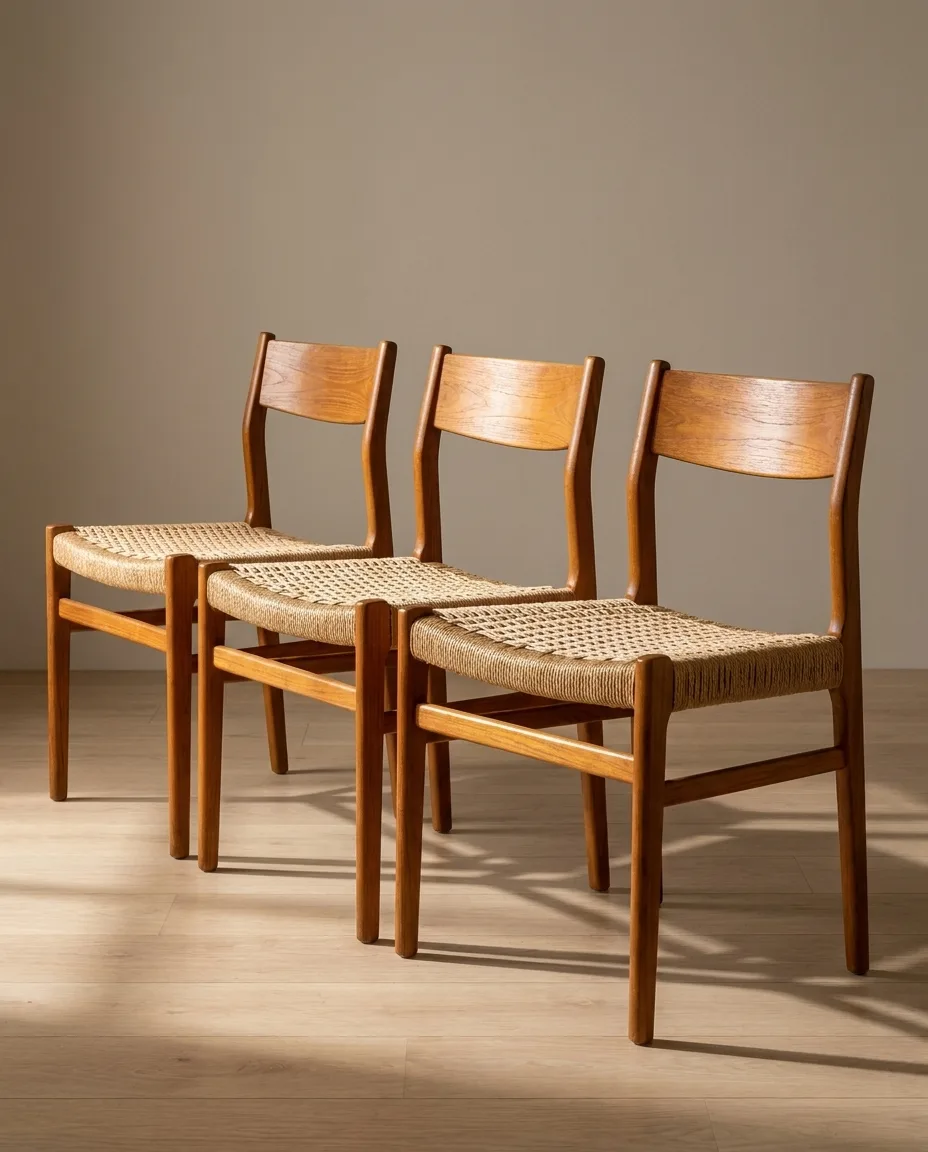Set of Four Danish Teak Dining Chairs