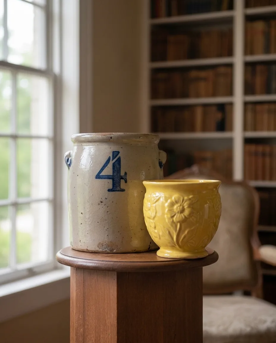 McCoy Pottery and Stoneware Crock