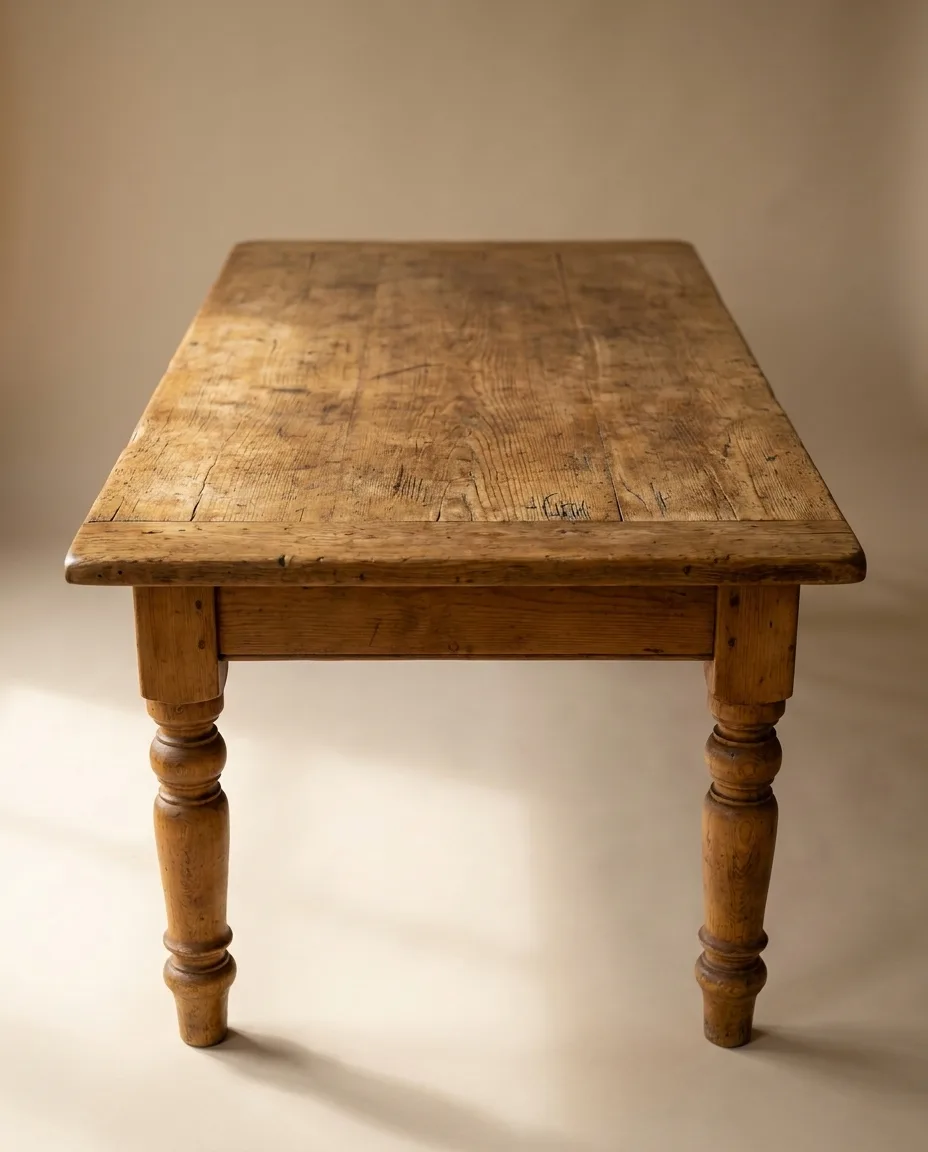 Primitive Pine Farmhouse Harvest Table
