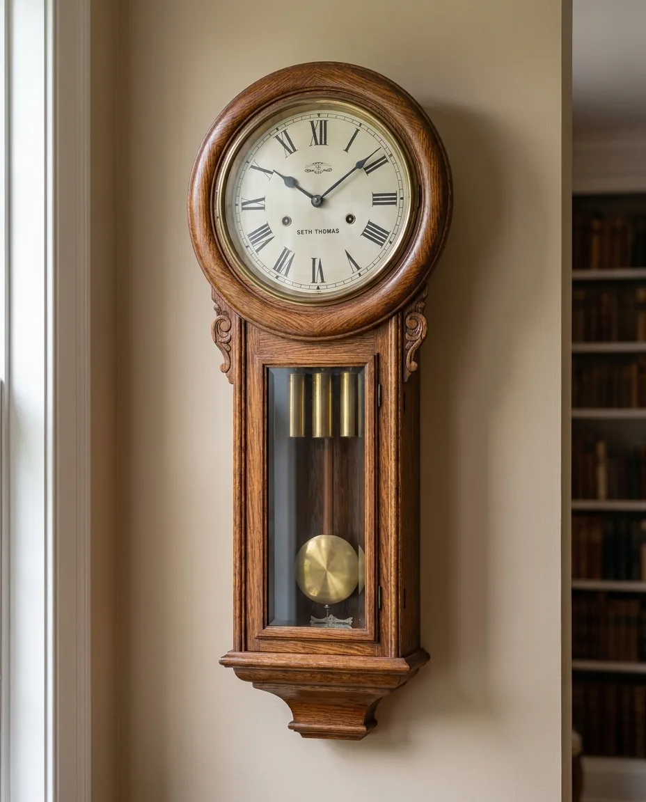 Seth Thomas Oak Wall Regulator