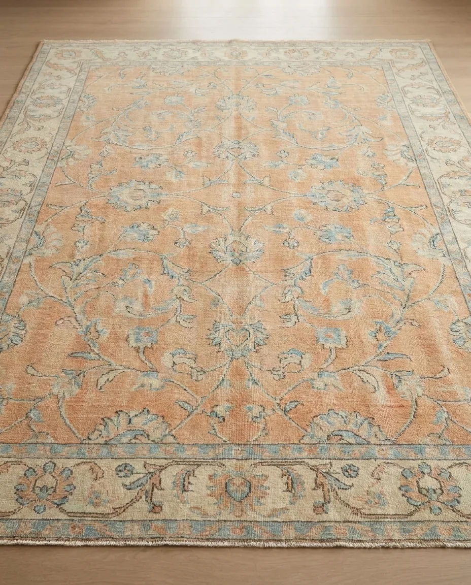 Turkish Oushak Rug, Soft Palette
