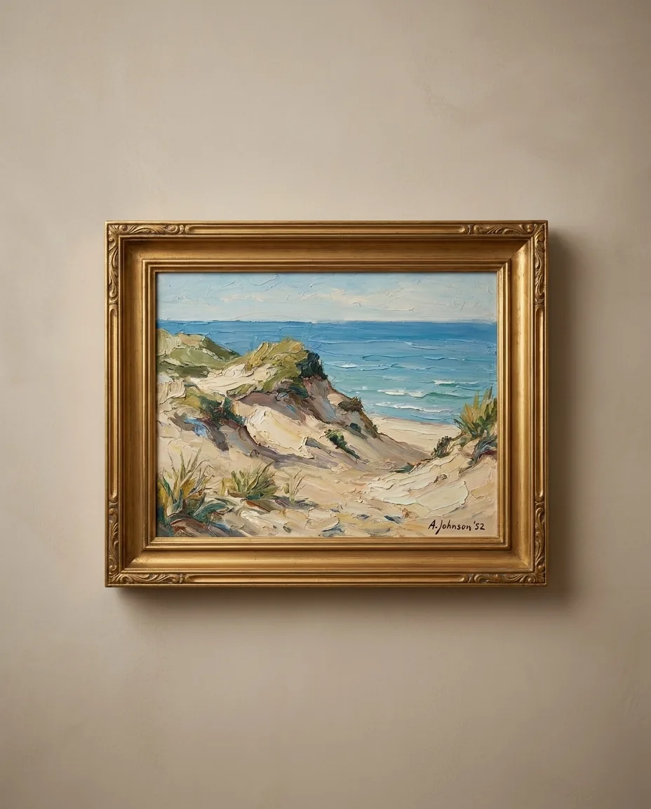 Oil Painting, Lake Michigan Dunes