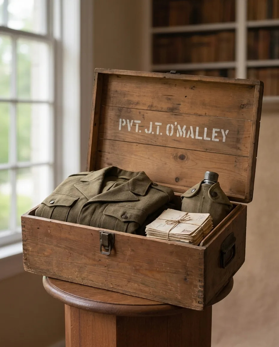 WWII US Army Footlocker with Gear